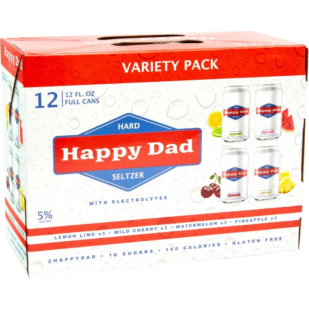 Happy Dad Seltzer 12-Pack – 12 oz Cans - Sipsy