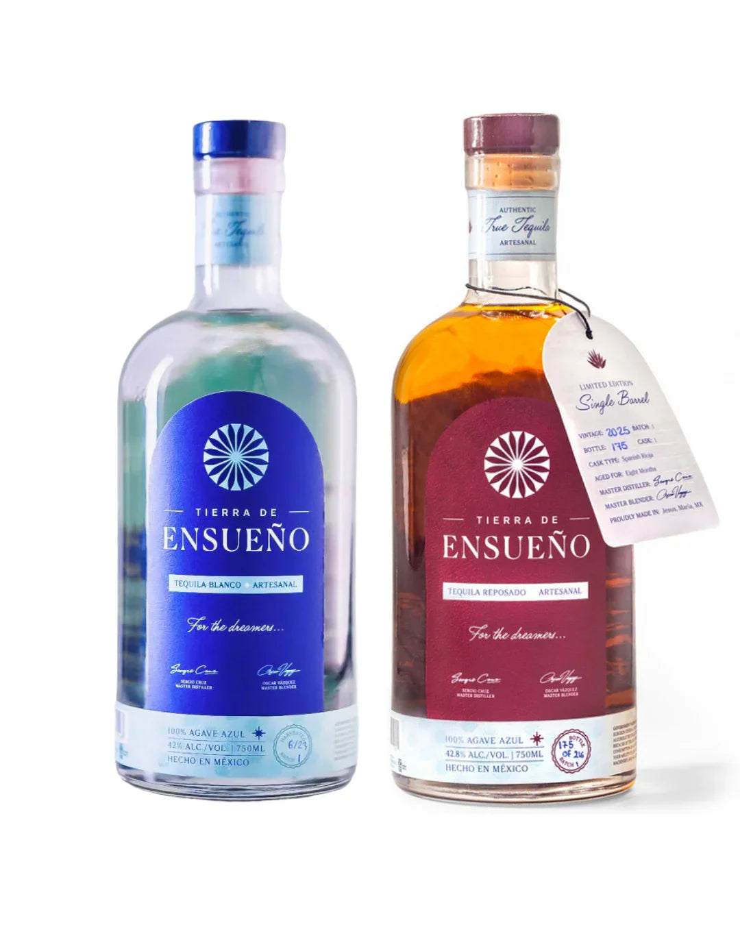 Tierra de Ensueño Tequila Blanco and Reposado Rioja – 750 ml, 2 pk - Sipsy
