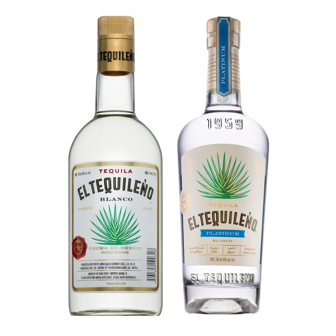 El Tequileno Blanco & Platinum Blanco Tequila - 2-Pack - Sipsy
