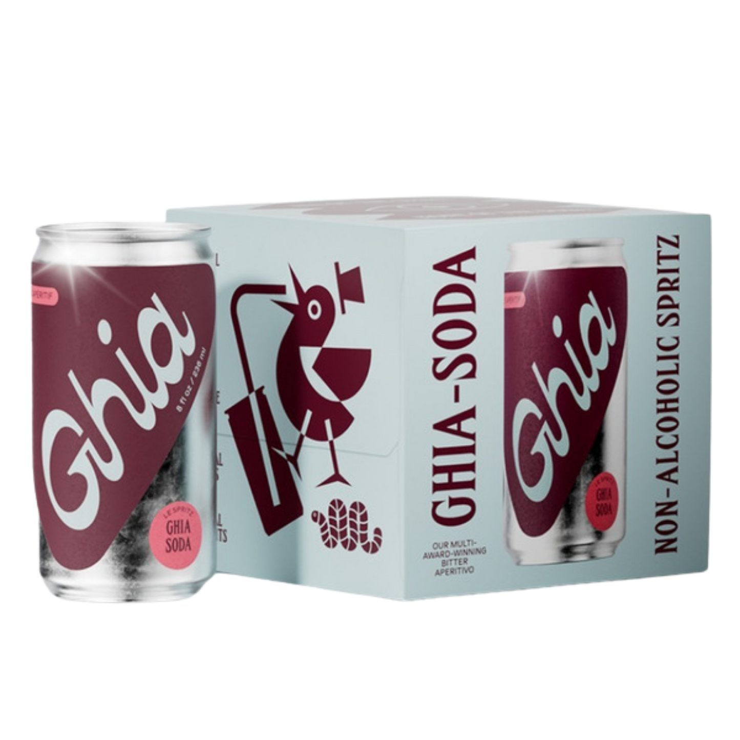 Ghia Non Alcoholic Aperitif, Ghia Soda 4-Pack / 12oz Cans