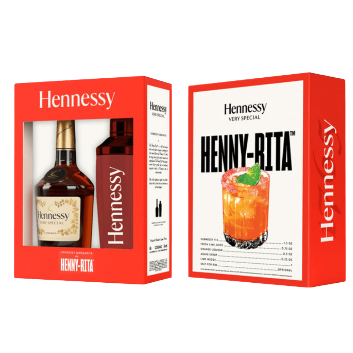 【古酒セット】ブランデー Hennessy・REMY MARTIN 箱付き Hennessy Henny-Rita Gift Pack 750ml | French Cognac Gift Set