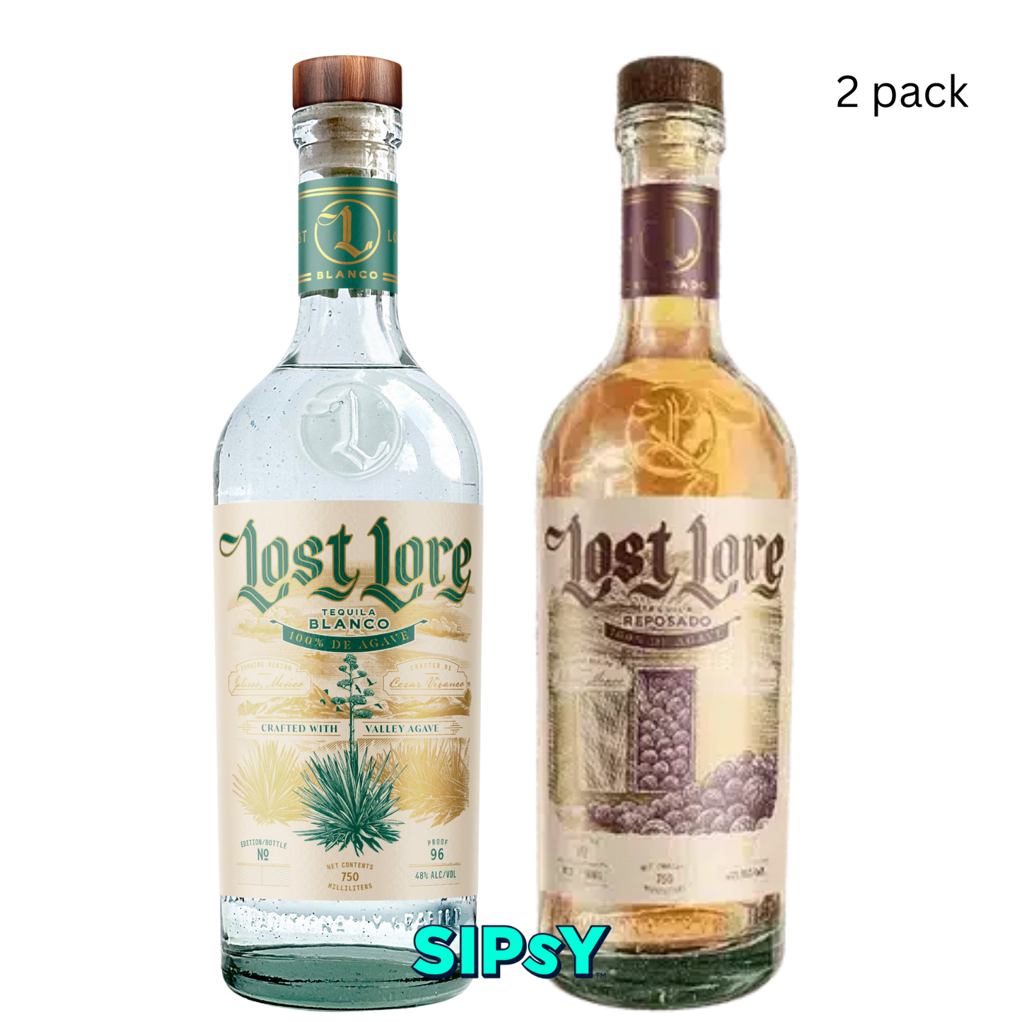 Lost Lore Valley Blanco + Reposado 2pk - 750ml