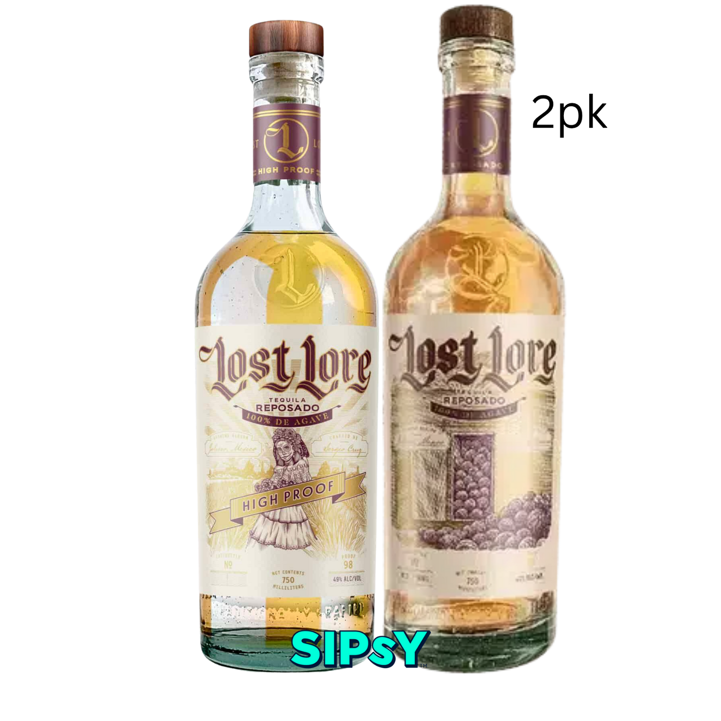 Lost Lore High Proof Reposado + Reposado Tequila 2pk - 750 ml