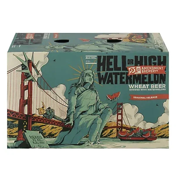 21st Amendment Hell or High Watermelon – 6 Cans - Sipsy