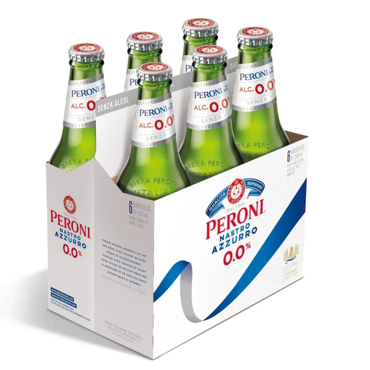 Peroni 0.0% Beer - 6 x 330 ml - Sipsy