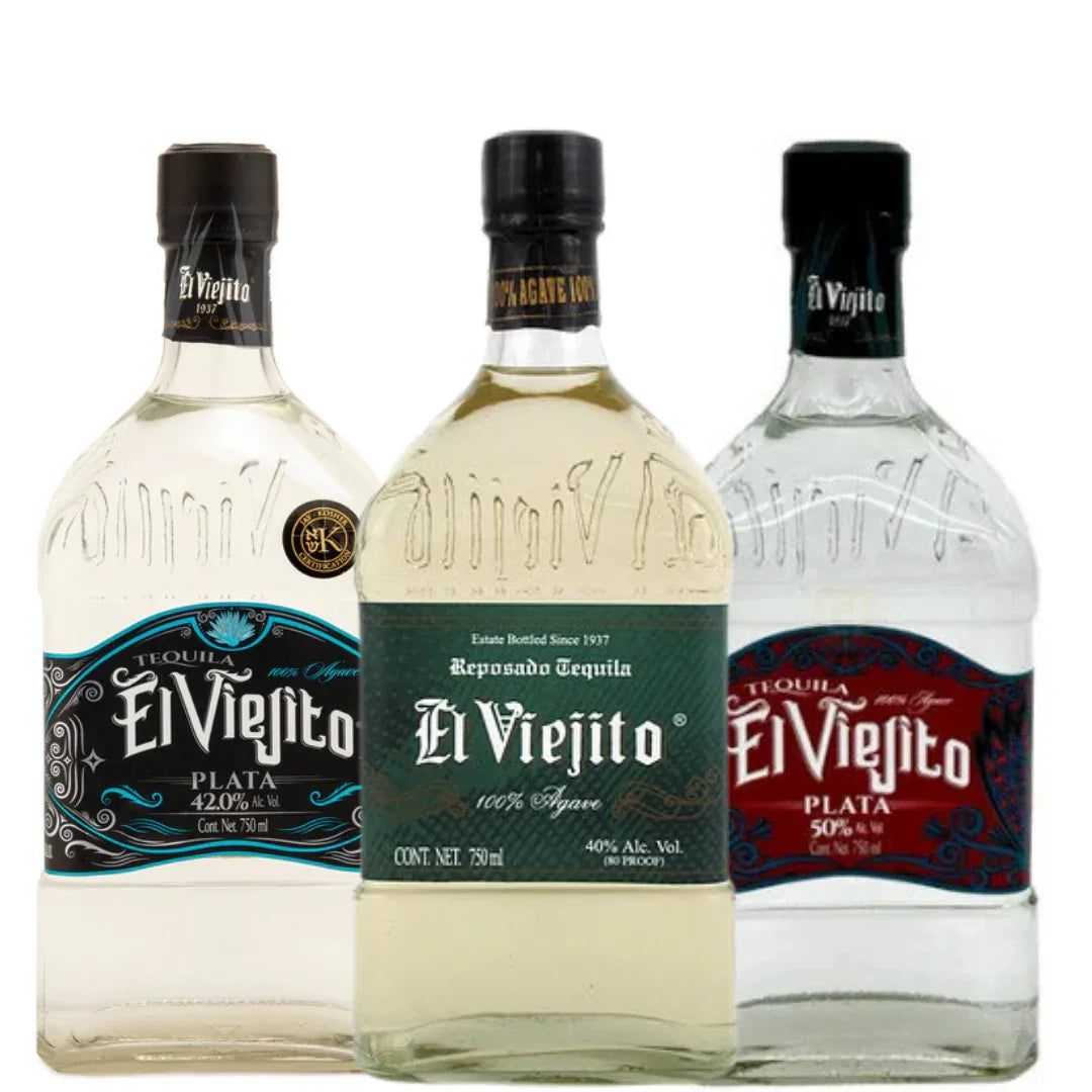 El Viejito Plata 42, Plata 50, Reposado Tequila - 3 pk - Sipsy