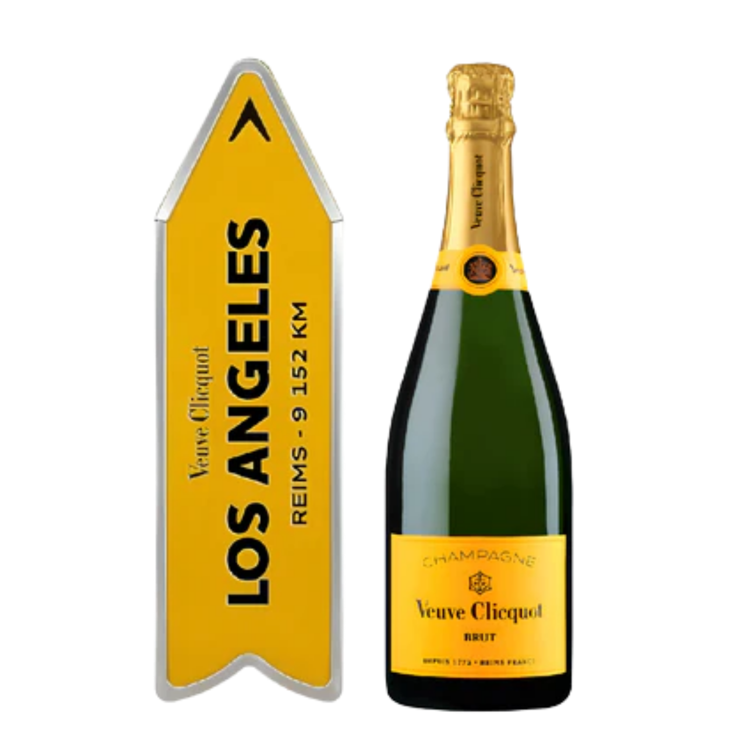 Veuve Clicquot Champagne Yellow Arrow Gift Box (Los Angeles) 750ml Veuve Clicquot Champagne Yellow Arrow Gift Box (Los Angeles) 750ml