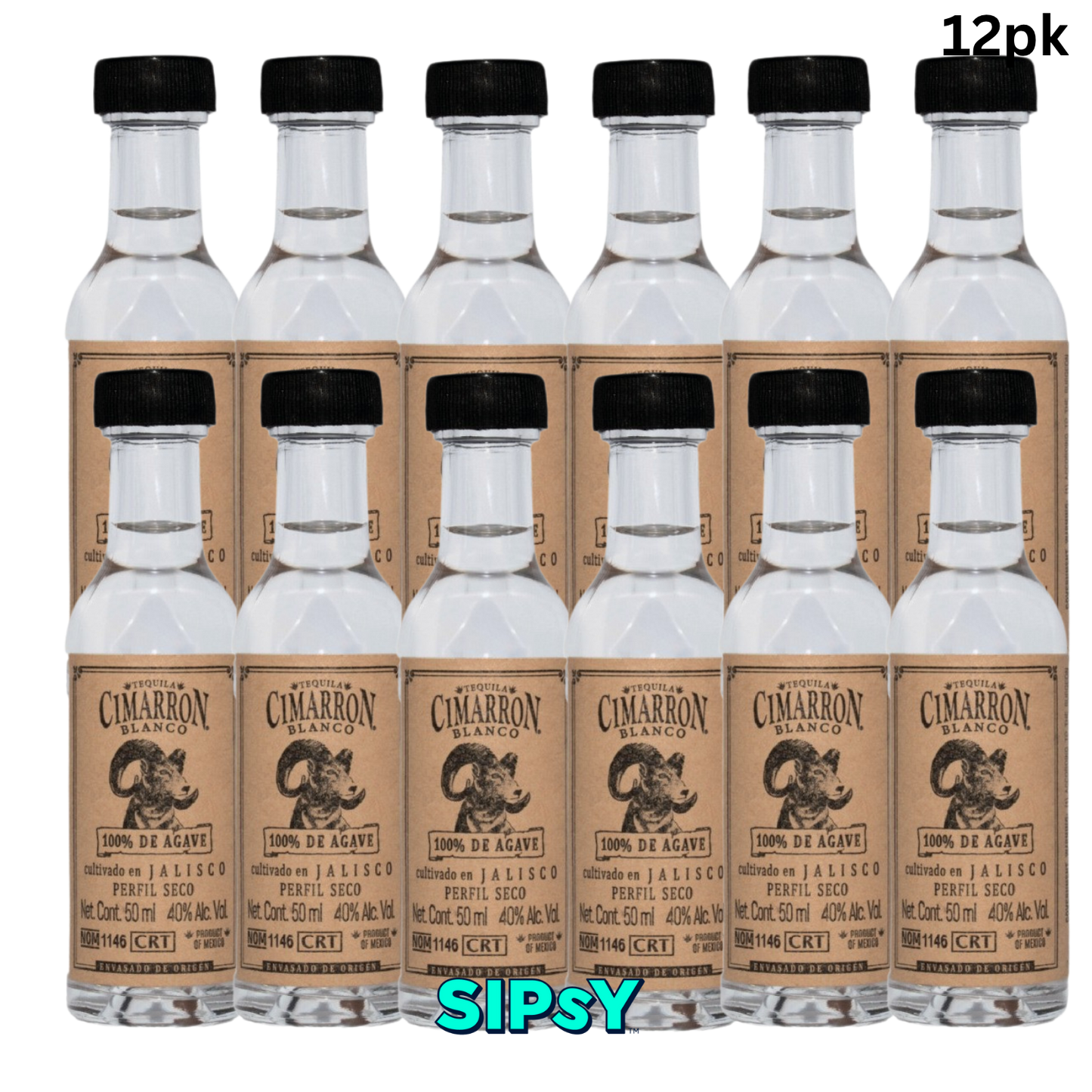 cimarron 50ml bottls - 12 ct with transparent background
