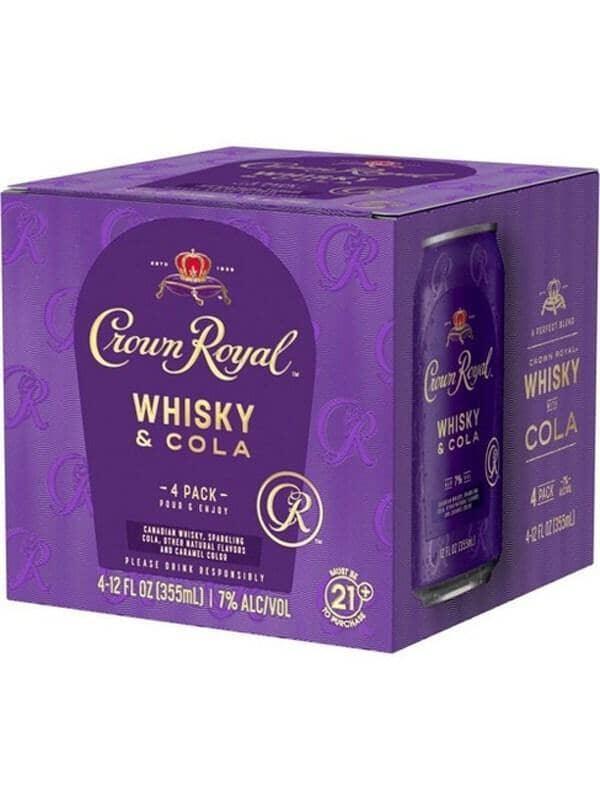 Crown Royal Whiskey & Cola - 4-pack 12 oz - Sipsy
