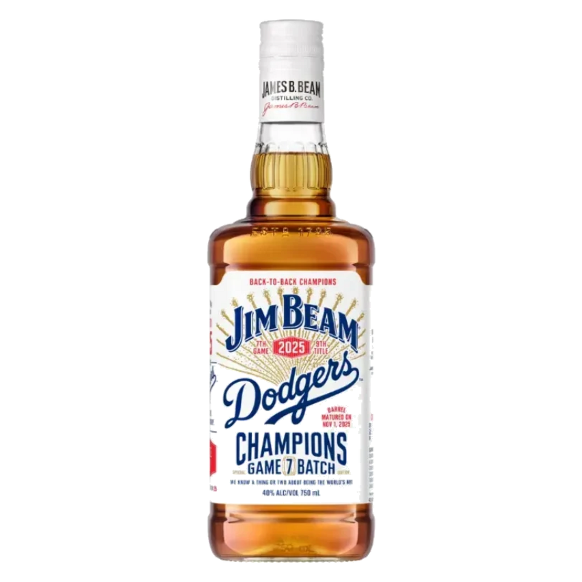 Jim Beam 2025 Dodgers Champions Game 7 Batch - 750ml bottle