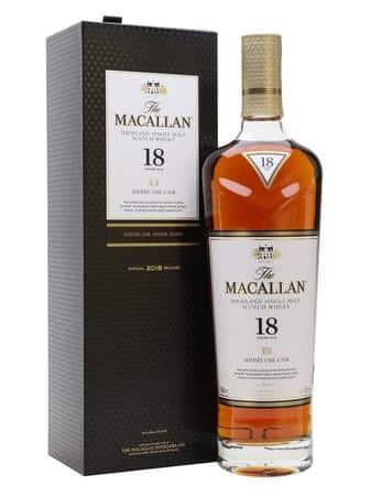 Macallan 18-Year-Old Sherry Oak Cask Single Malt Scotch Whisky – 750 ml - Sipsy