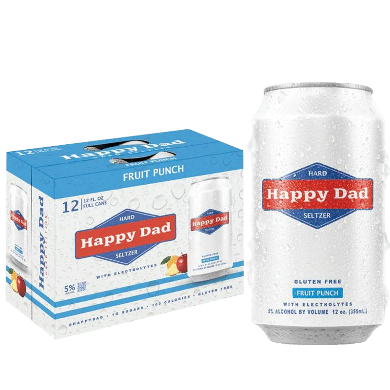 Happy Dad Seltzer – Fruit Punch – 12-Pk, 12 oz Cans - Sipsy