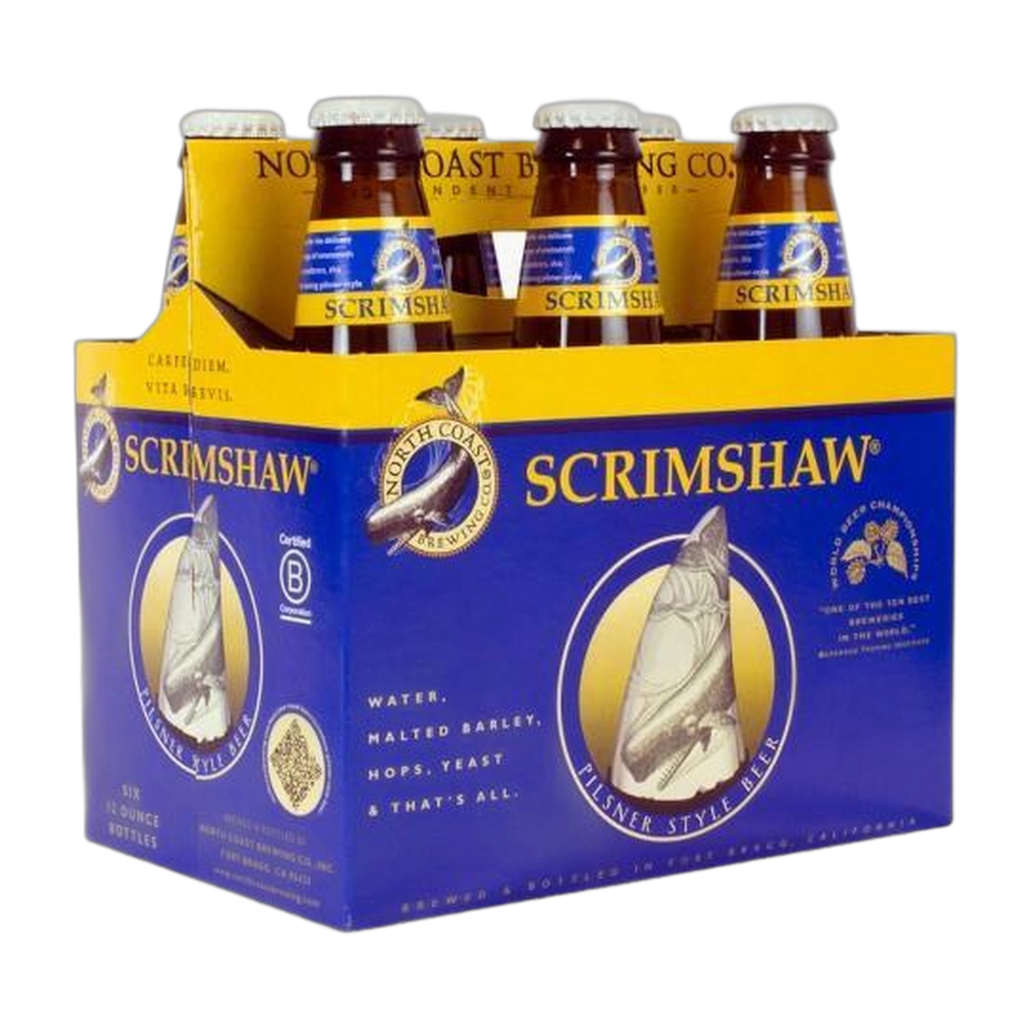 North Coast Scrimshaw Pilsner-Style Beer - 6 Bottles