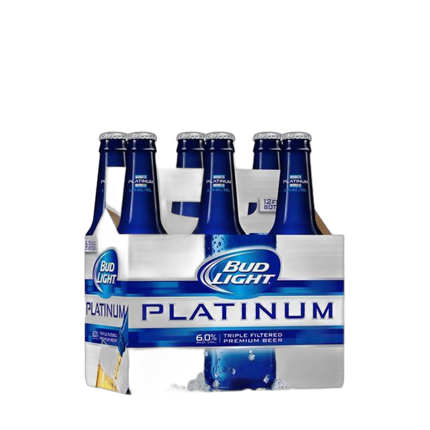 Bud Light Platinum American Lager 12oz Bottles - 6-Pack