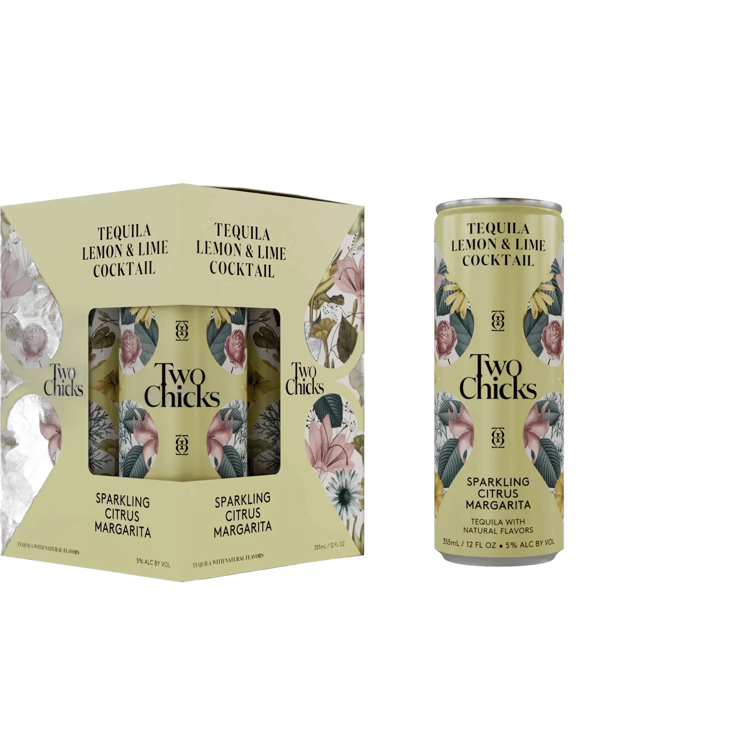 Two Chicks Sparkling Citrus Margarita - 4-Pack