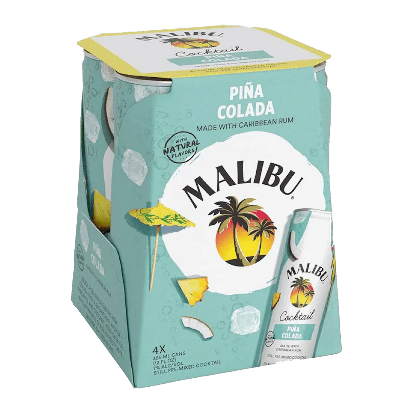 Malibu Piña Colada Cocktail - 4-Pack 12oz each