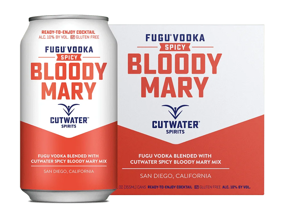 Cutwater Vodka Spicy Bloody Mary 4-pk - 12 oz Cans - Sipsy