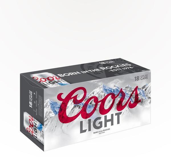 Coors Light American Lager - 18 cans - Sipsy