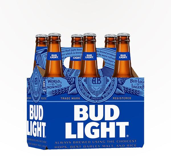 Bud Light American Lager 12 oz Bottles - 6 pk - Sipsy
