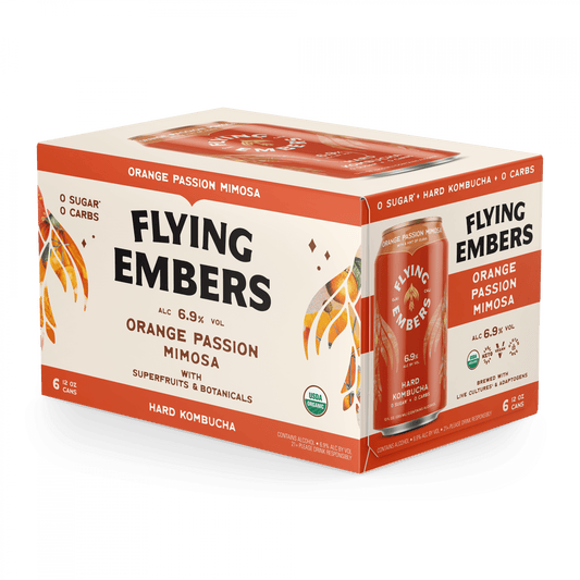 Flying Embers Hard Kombucha - Orange Passion Mimosa 6pk