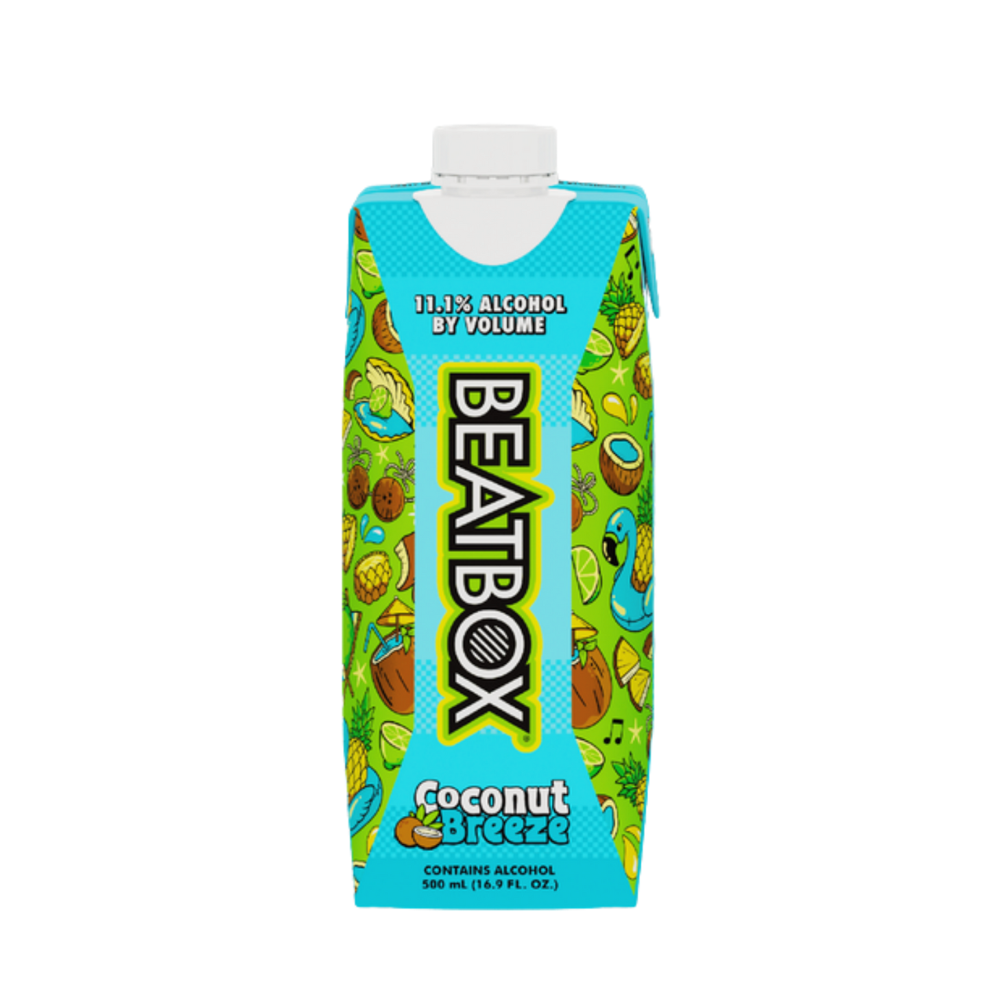 Beatbox Coconut Breeze drink carton on a white background