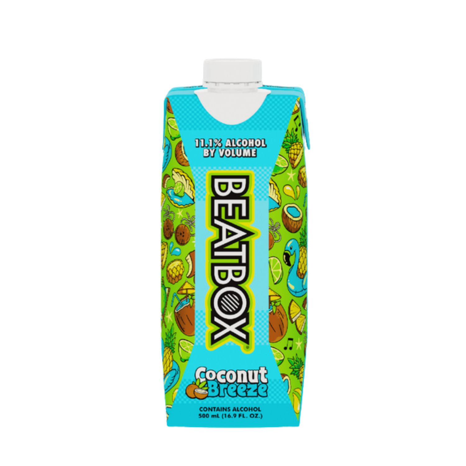 Beatbox Coconut Breeze drink carton on a white background