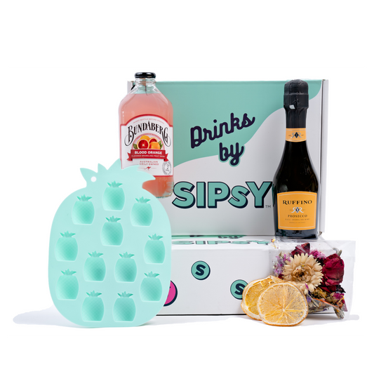 Blood Orange Mimosa cocktail set