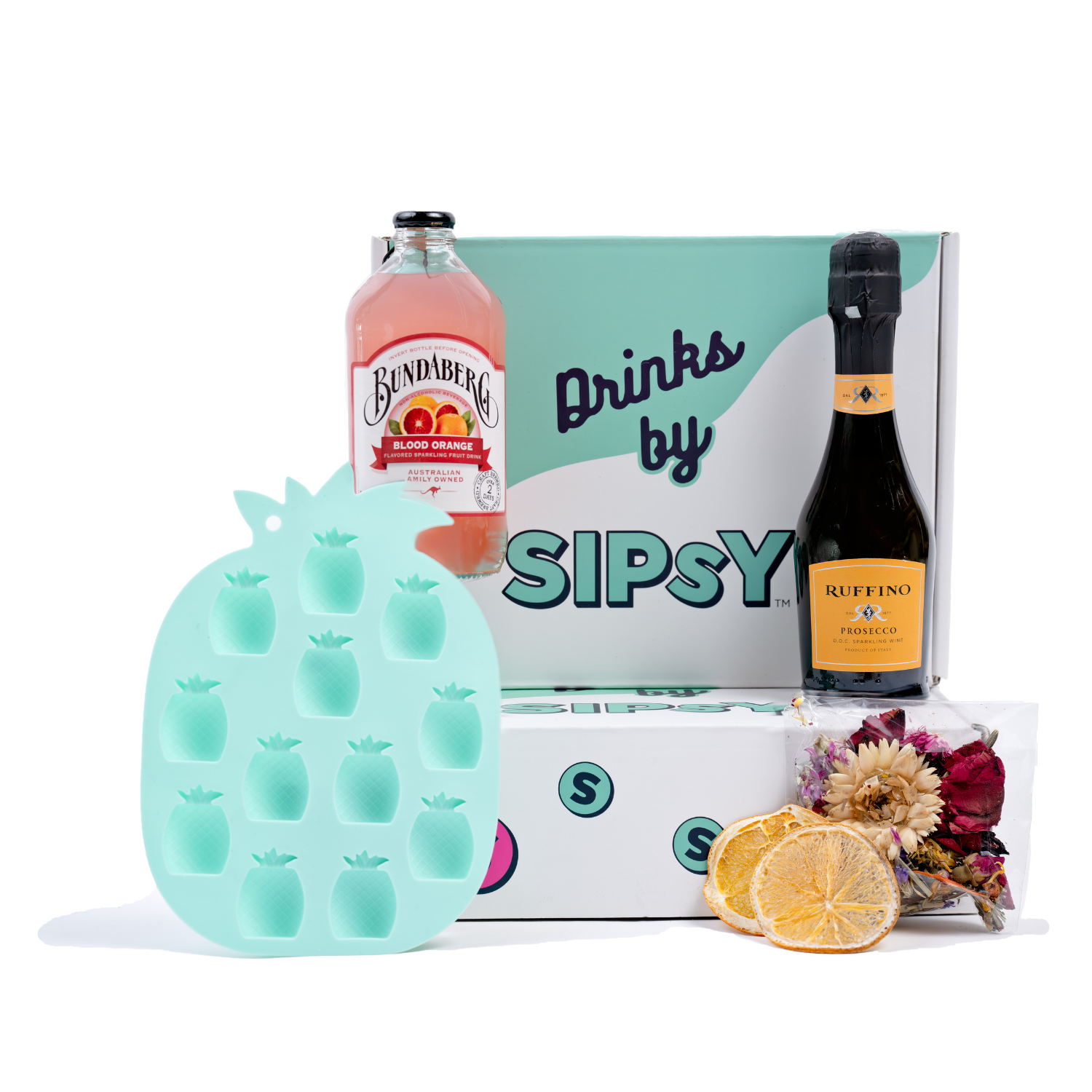 Blood orange mimos cocktail set