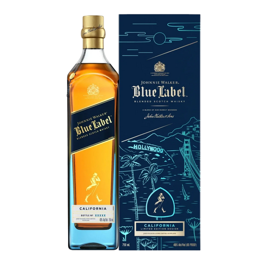 Johnnie Walker Blue Label California Limited Edition Scotch Whisky with Box and Bottle