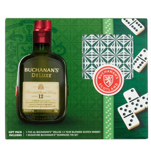 Buchanan's Deluxe with Tin Domino Set - 750ml
