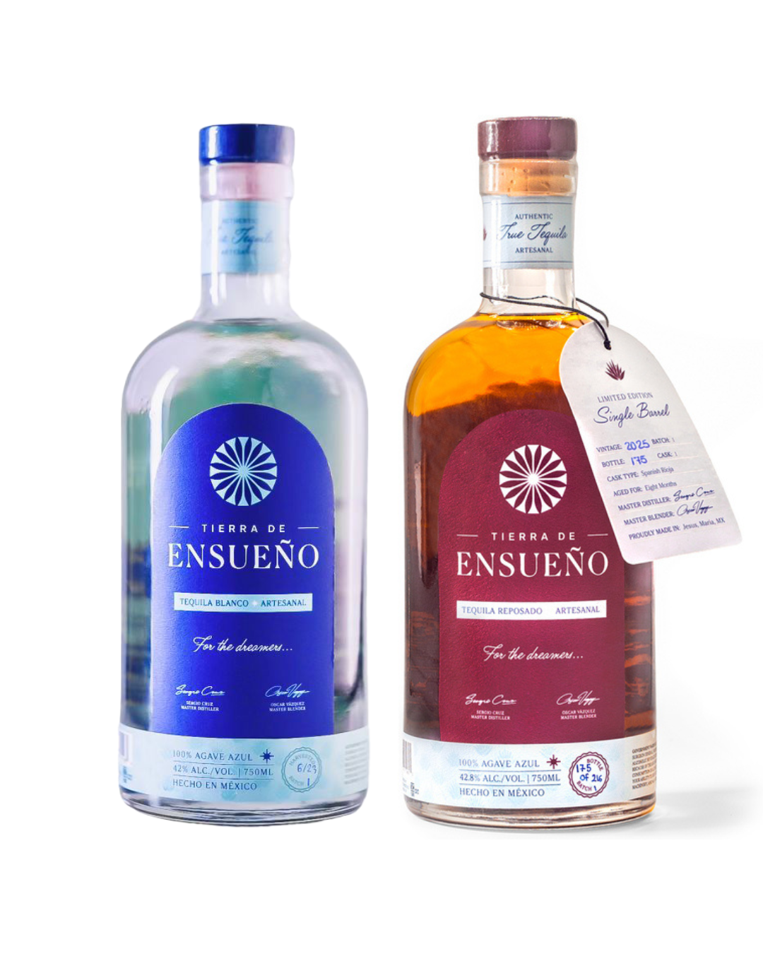 Tierra de Ensueno Tequila Blanco and Reposado Rioja -750ml 2pk