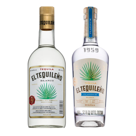 El Tequileno Blanco & Platinum Blanco Tequila - 2pk