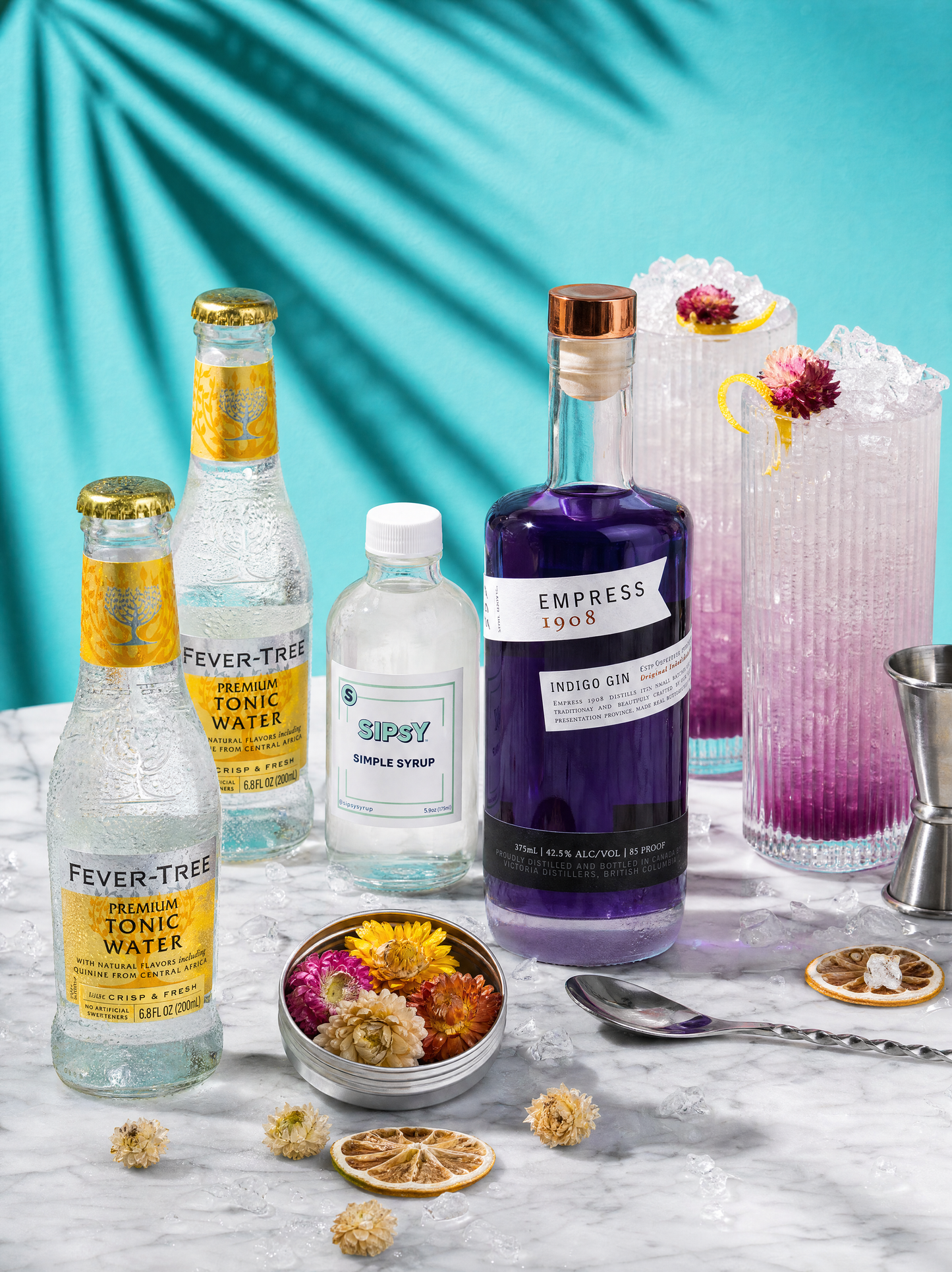 The Flower Bomb Gin Cocktail Gift Set - 6 to 8 Servings