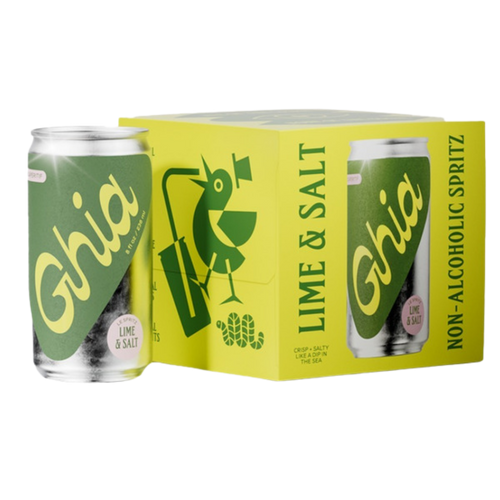 Ghia Non Alcoholic Aperitif, Lime & Salt 4-Pack / 12oz Cans