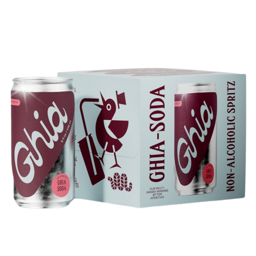 Ghia Non Alcoholic Aperitif, Ghia Soda 4-Pack / 12oz Cans
