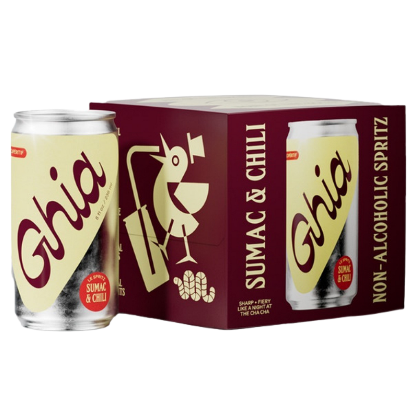 Ghia Non Alcoholic Aperitif, Sumac & Chili 4-Pack / 12oz Cans