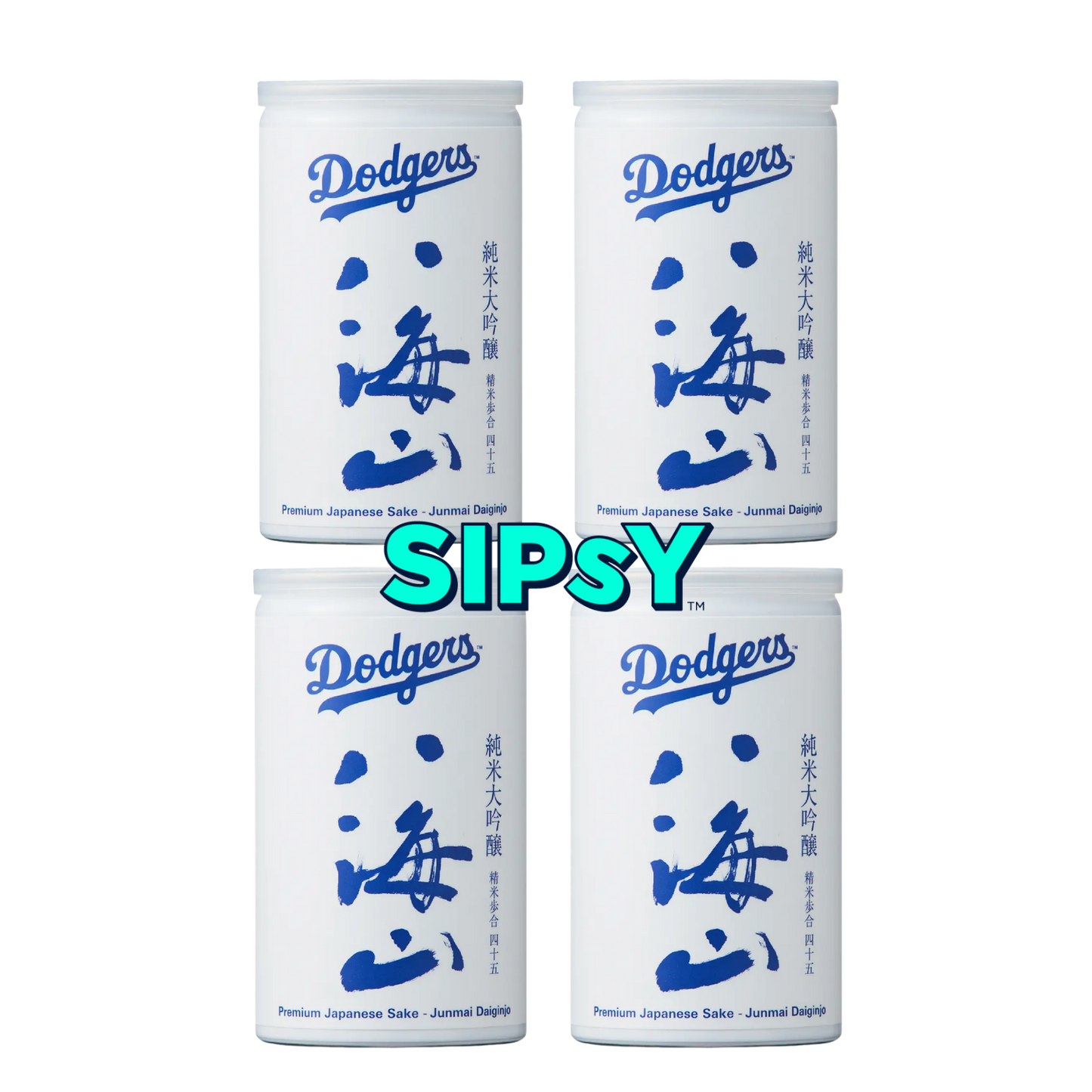 Hakkaisan Dodgers Junmai Daiginjo Sake 4 Pack 180ml Can