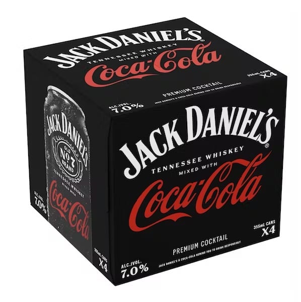 Jack Daniels & Coca Cola - 4pk