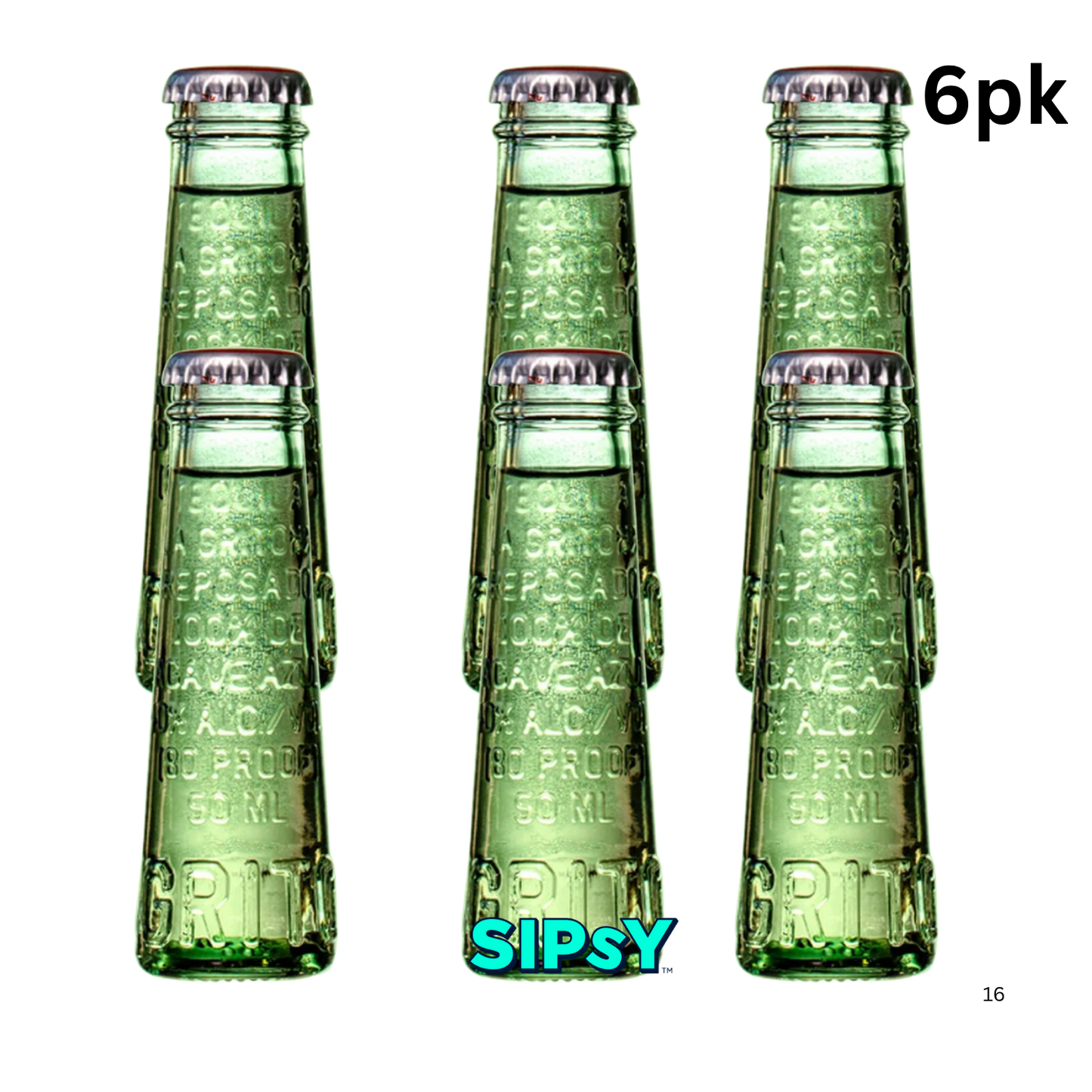 La gritona tequila 6 pack of 50ml bottles