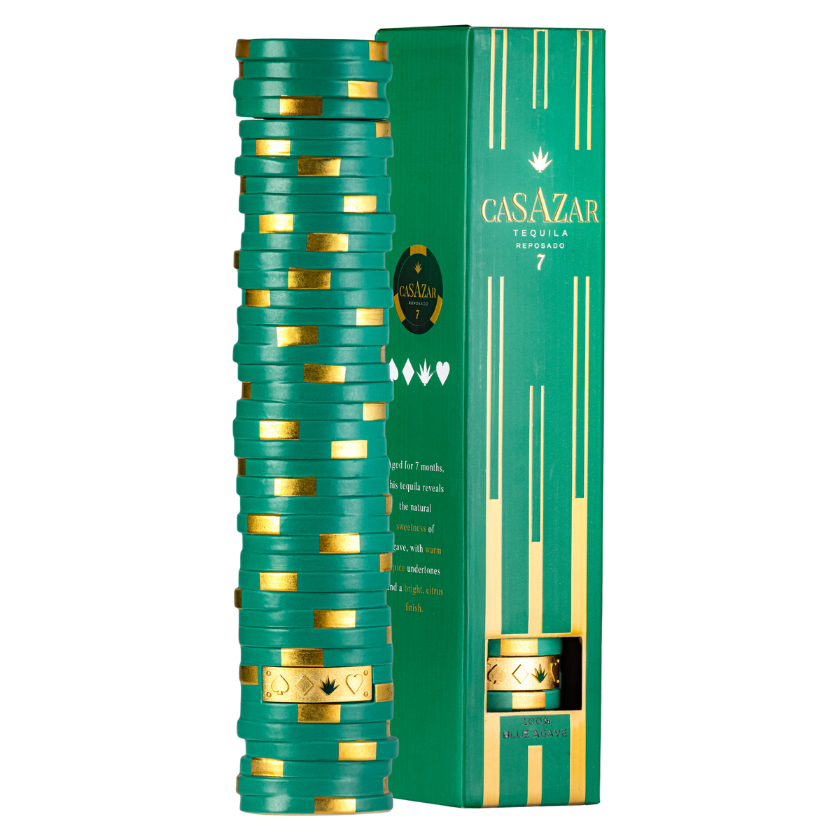 CasAzar Tequila Reposado 750ml bottle with box