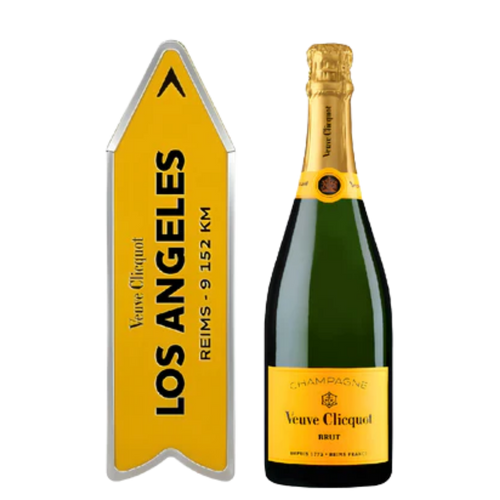 Veuve Clicquot Champagne Yellow Arrow Gift Box (Los Angeles) - 750ml