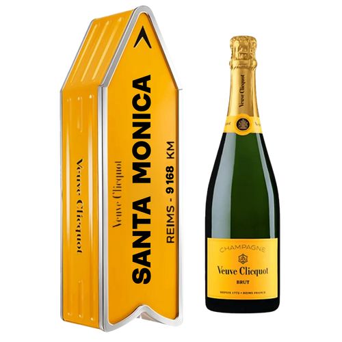 Veuve Clicquot Champagne Yellow Arrow Gift Box (Santa Monica) - 750ml