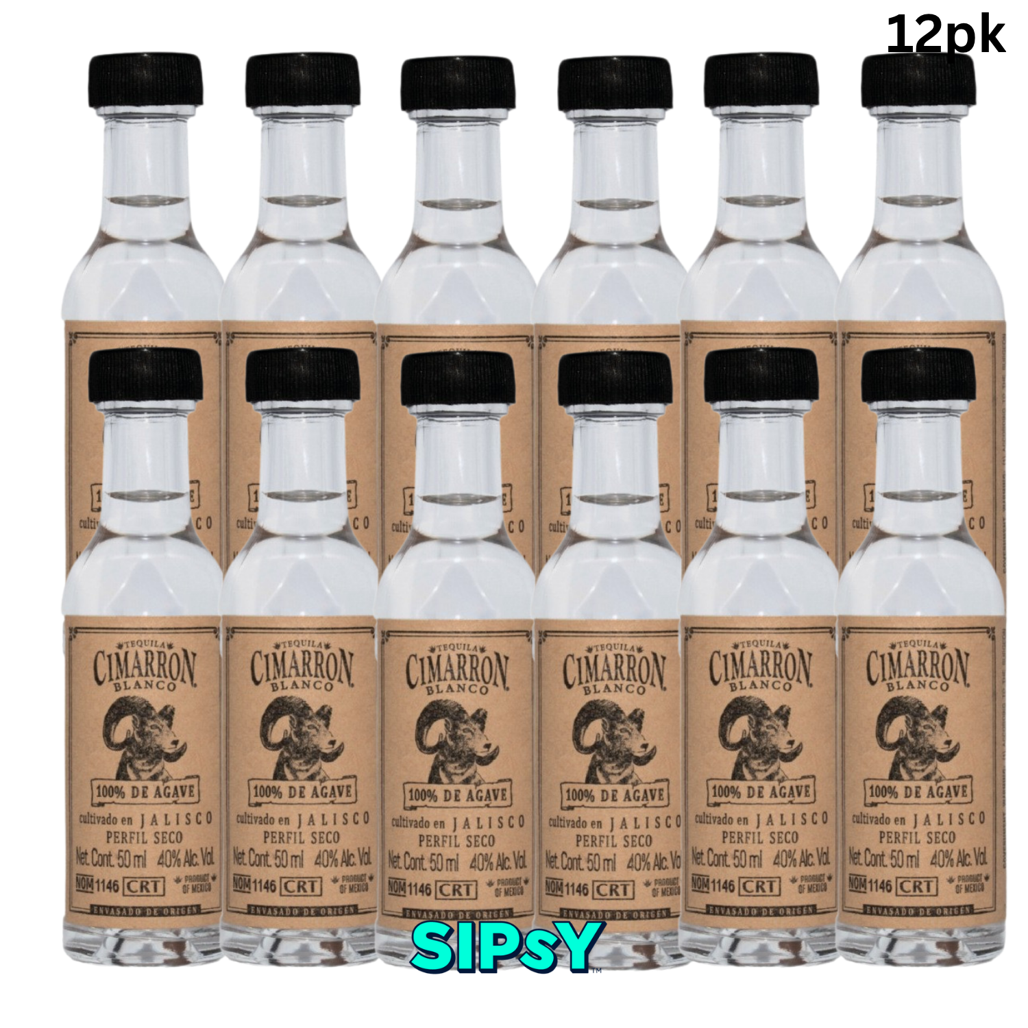 cimarron 50ml bottls - 12 ct with transparent background