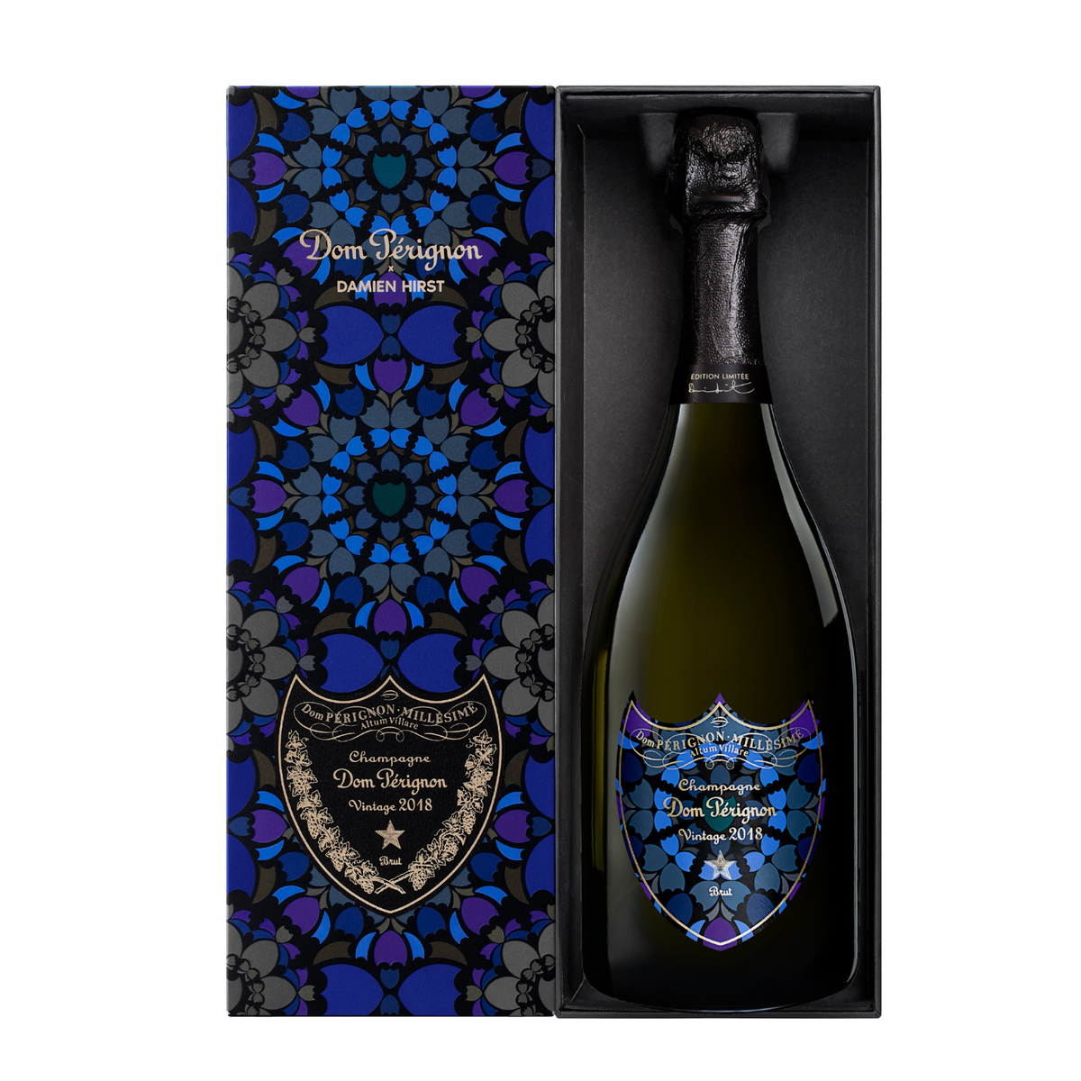 Dom Perignon limited edition damien Hirst 750ml bottle in box