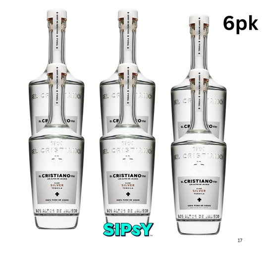 6 pack of el cristiano 50ml silver tequila