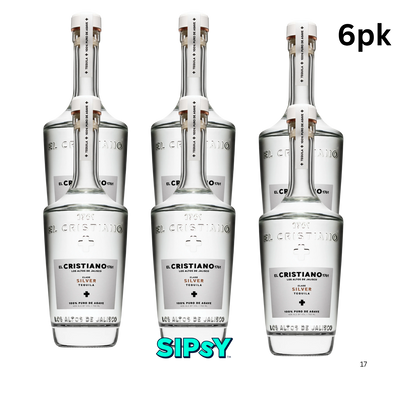 El Cristiano Silver Tequila - 50ml 6pk