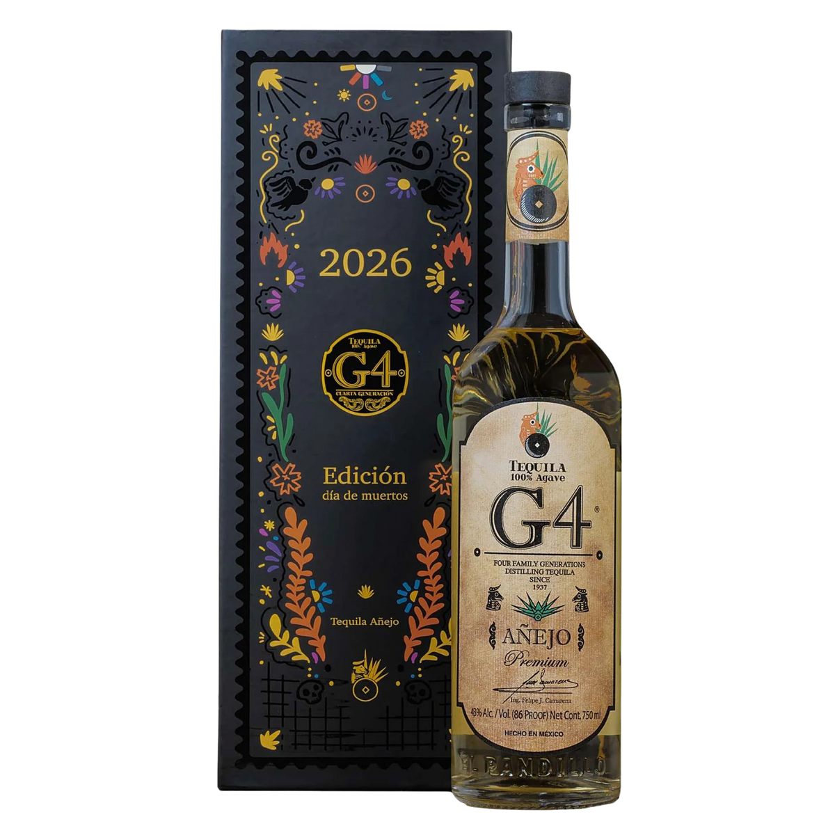 G4 Anejo de Madera Dia de Muertos 2026 Limited Edition Tequila - 750ml (Pre-order)