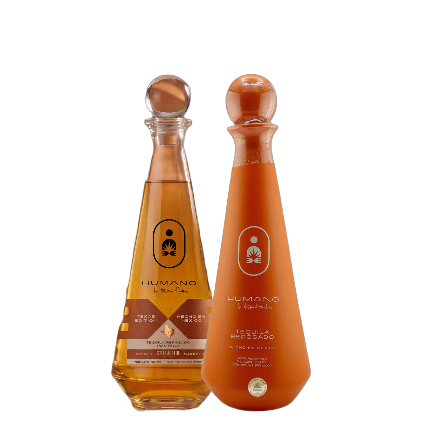 Humano Texas Edition and Reposado Tequila - 2 bottles