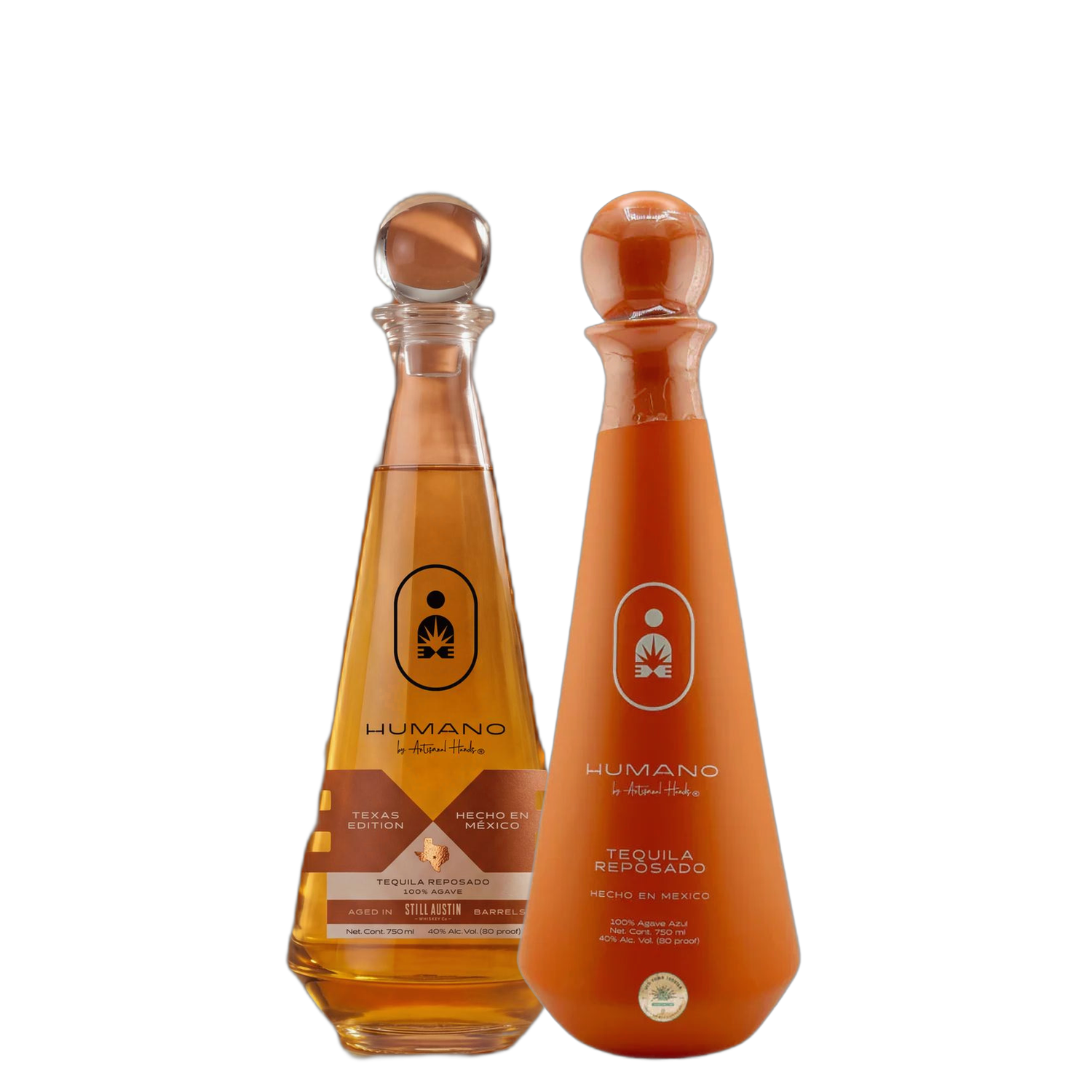 Humano Texas Edition and Reposado Tequila - 2 bottles