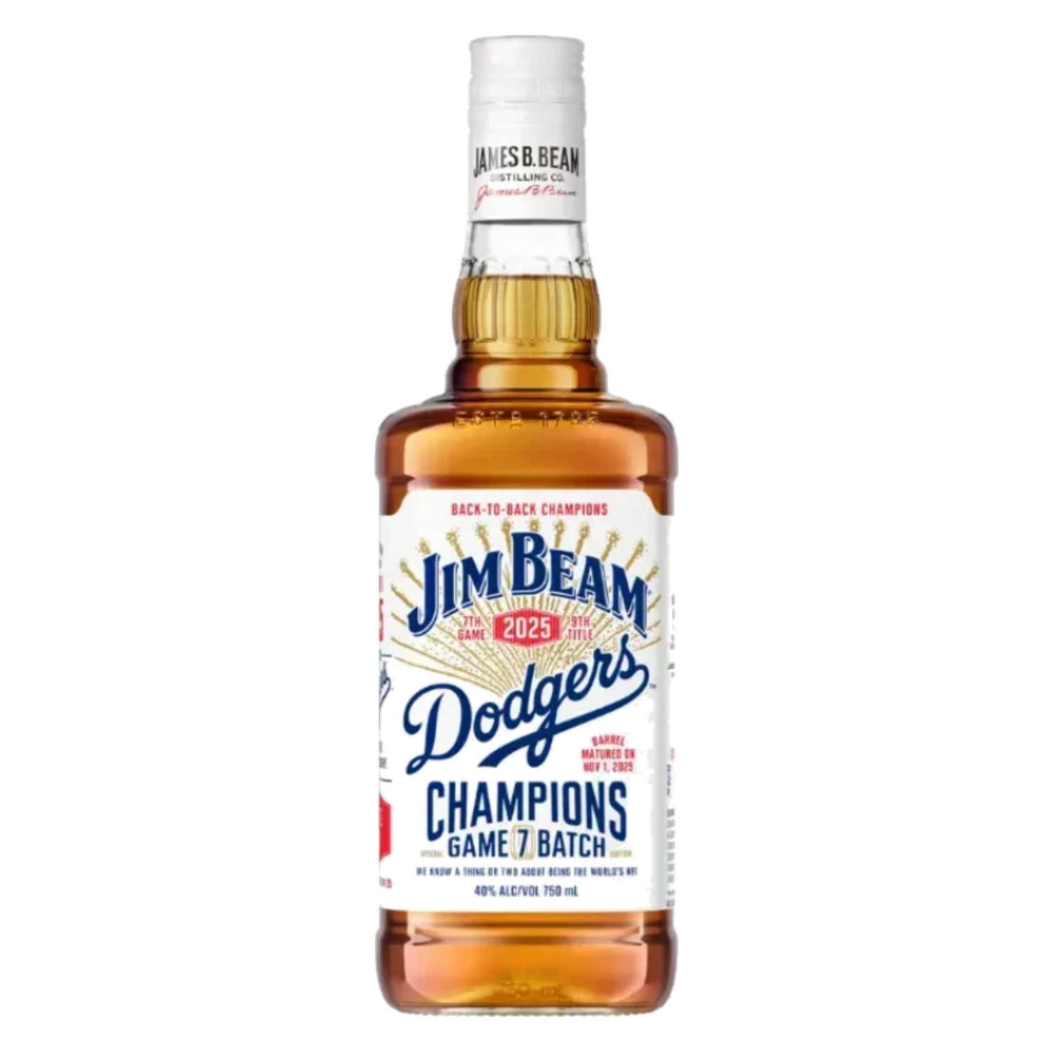 Jim Beam 2025 Dodgers Champions Game 7 Batch - 750ml bottle